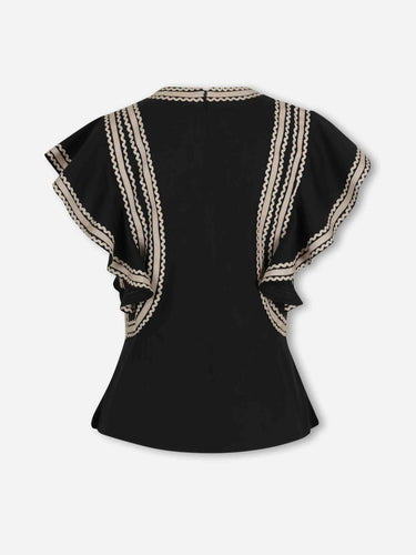 Ulla Johnson Mujer Barcelona Top Anora color Negro sku 702-000501 01 - Foto 2