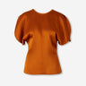 Victoria Beckham Mujer Barcelona Blusa Satén Drapeada color Naranja Oscuro sku 702-000504 01 - Foto 1