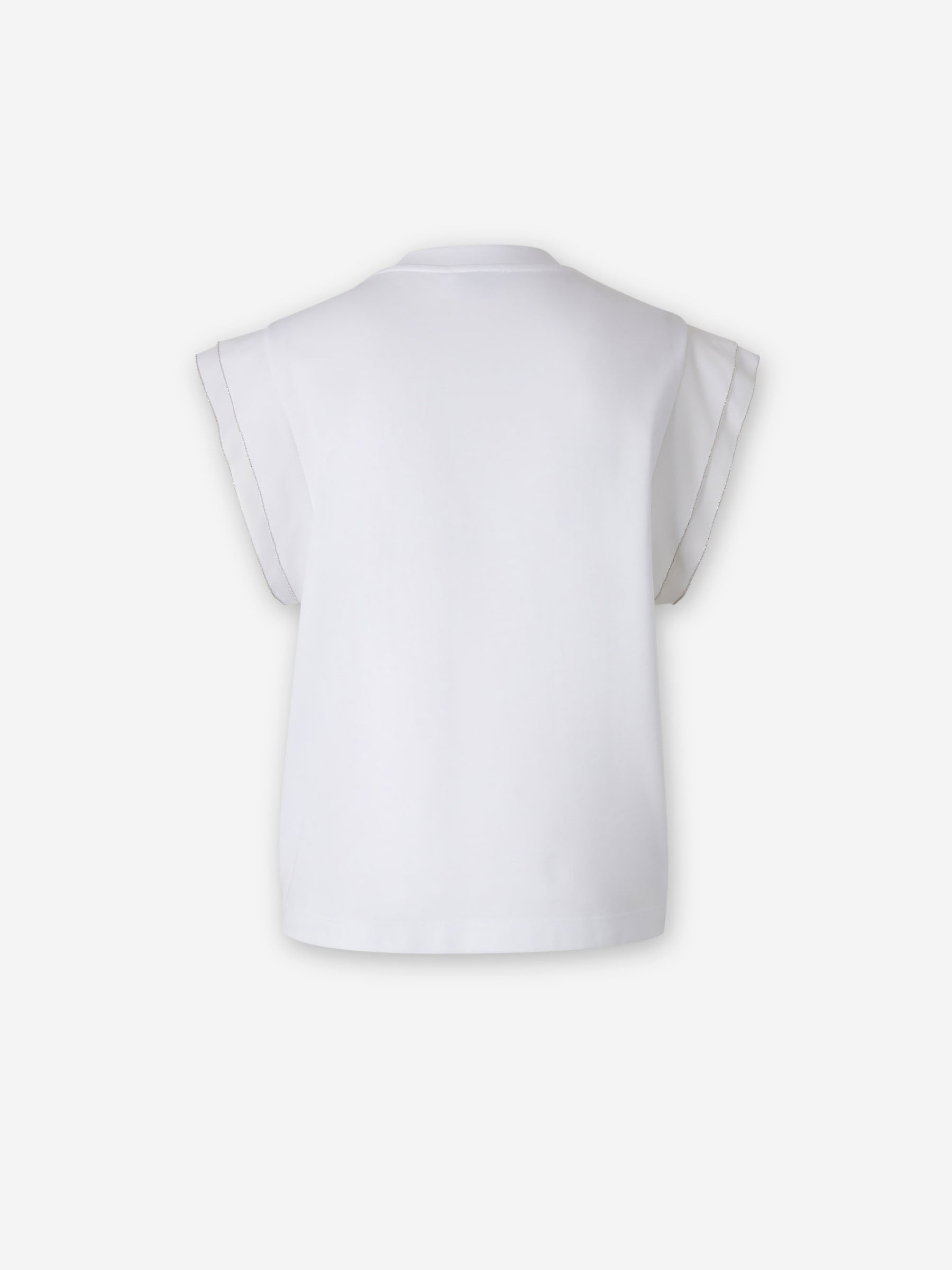 Peserico Mujer Barcelona Camiseta Lisa Algodón color Blanco sku 702-000508 01 - Foto 2