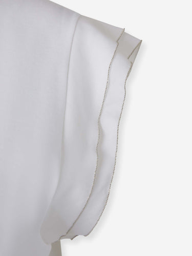 Peserico Mujer Barcelona Camiseta Lisa Algodón color Blanco sku 702-000508 01 - Foto 4