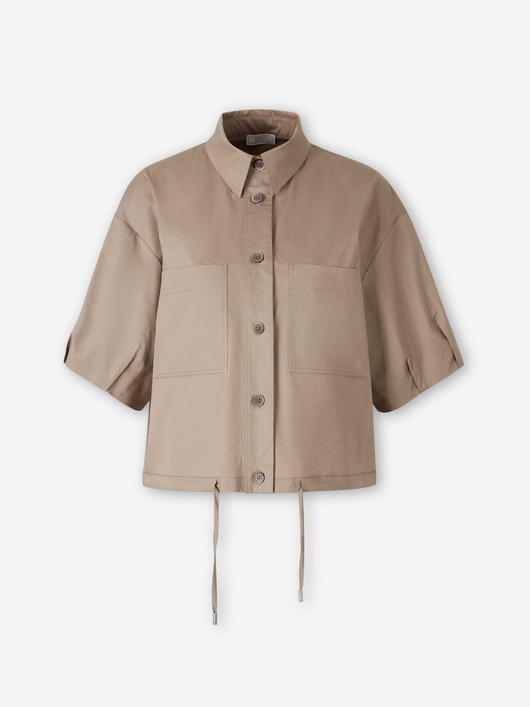 Peserico Mujer Barcelona Camisa Satinada Algodón color Camel sku 702-000509 01 - Foto 1