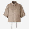 Peserico Mujer Barcelona Camisa Satinada Algodón color Camel sku 702-000509 01 - Foto 1