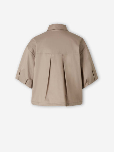 Peserico Mujer Barcelona Camisa Satinada Algodón color Camel sku 702-000509 01 - Foto 2