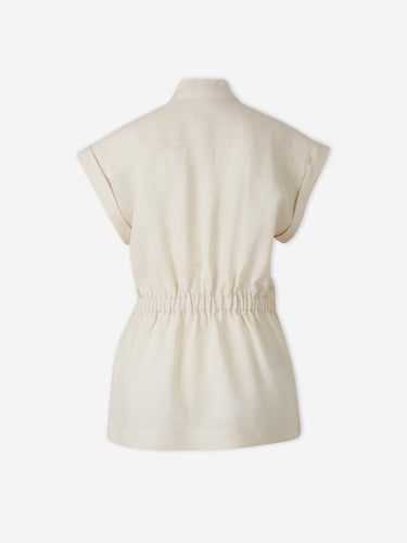 Peserico Mujer Barcelona Blusa Lino color Beige sku 702-000511 01 - Foto 3