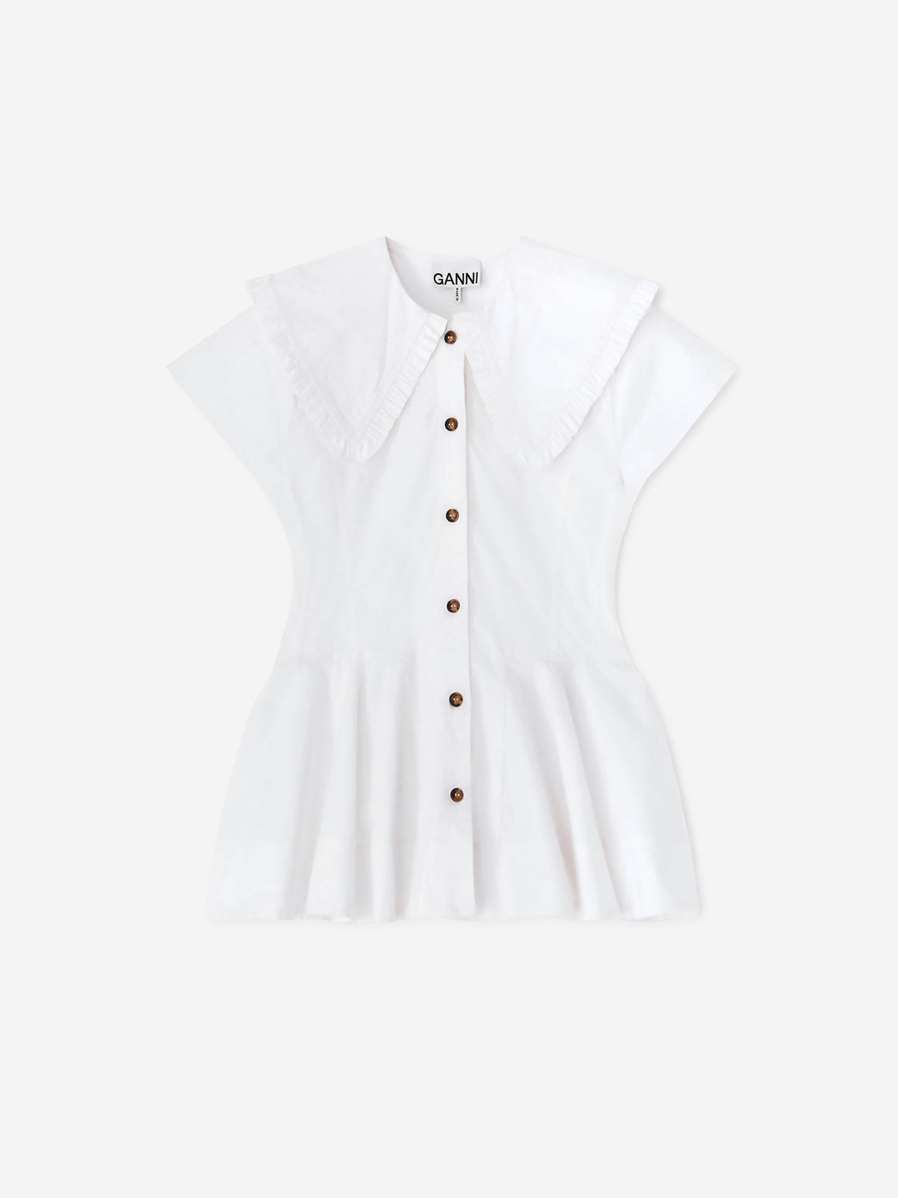 Ganni Mujer Barcelona Blusa Volantes color Blanco sku 702-000513 01 - Foto 1