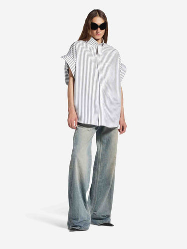 Balenciaga Mujer Barcelona Camisa Manga Recogida color Blanco sku 702-000514 01 - Foto 2