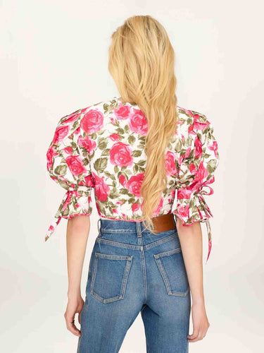 Chloé Mujer Barcelona Blusa Floral Popelina color Rosa sku 702-000520 01 - Foto 3