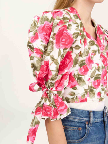 Chloé Mujer Barcelona Blusa Floral Popelina color Rosa sku 702-000520 01 - Foto 4