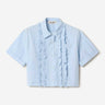Miu Miu Mujer Barcelona Camisa Cropped Volantes color Azul Celeste sku 702-000524 01 - Foto 1