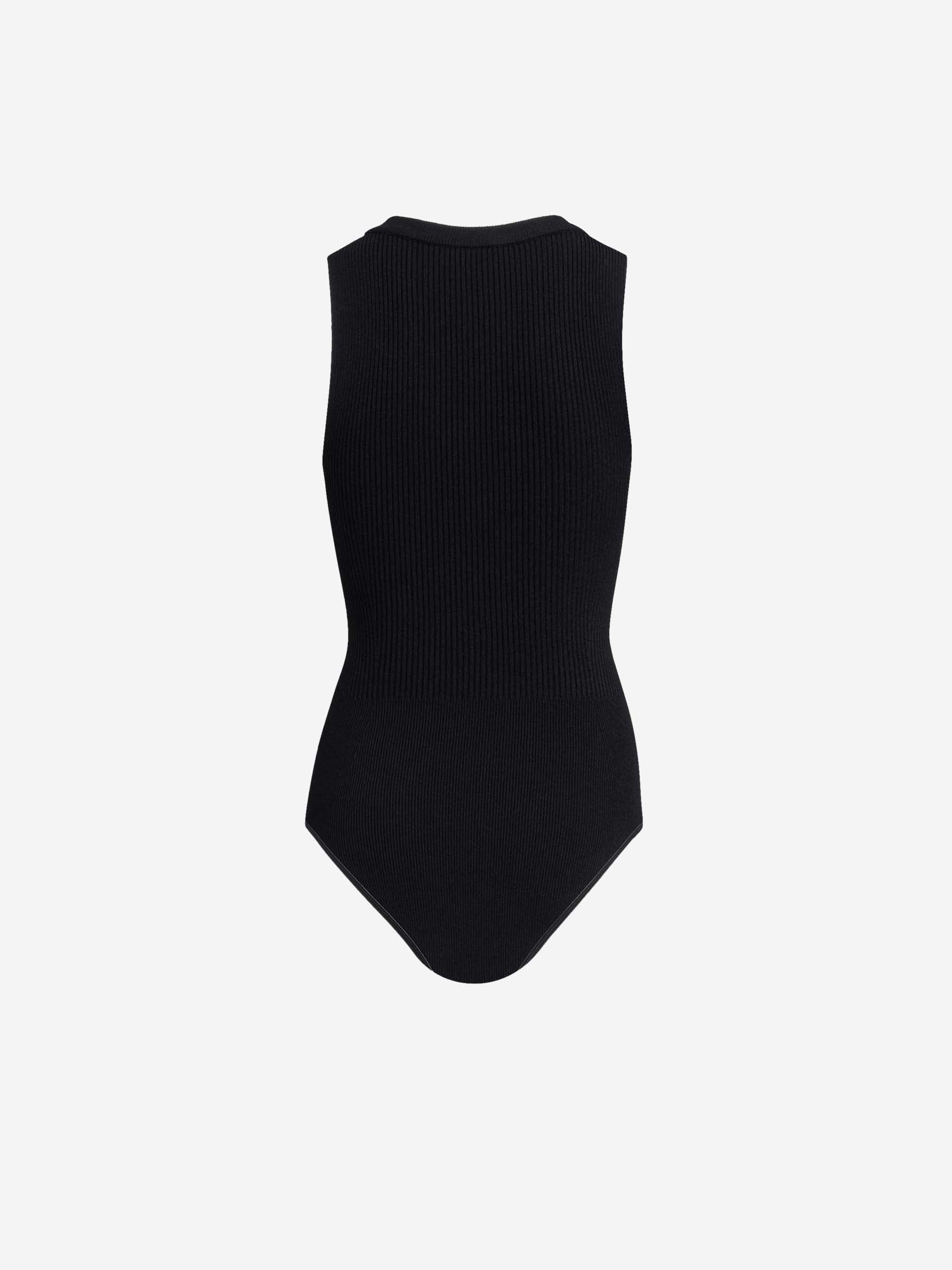 Alaïa Mujer Barcelona Body Sin Mangas Canalé color Negro sku 703-002327 01 - Foto 2