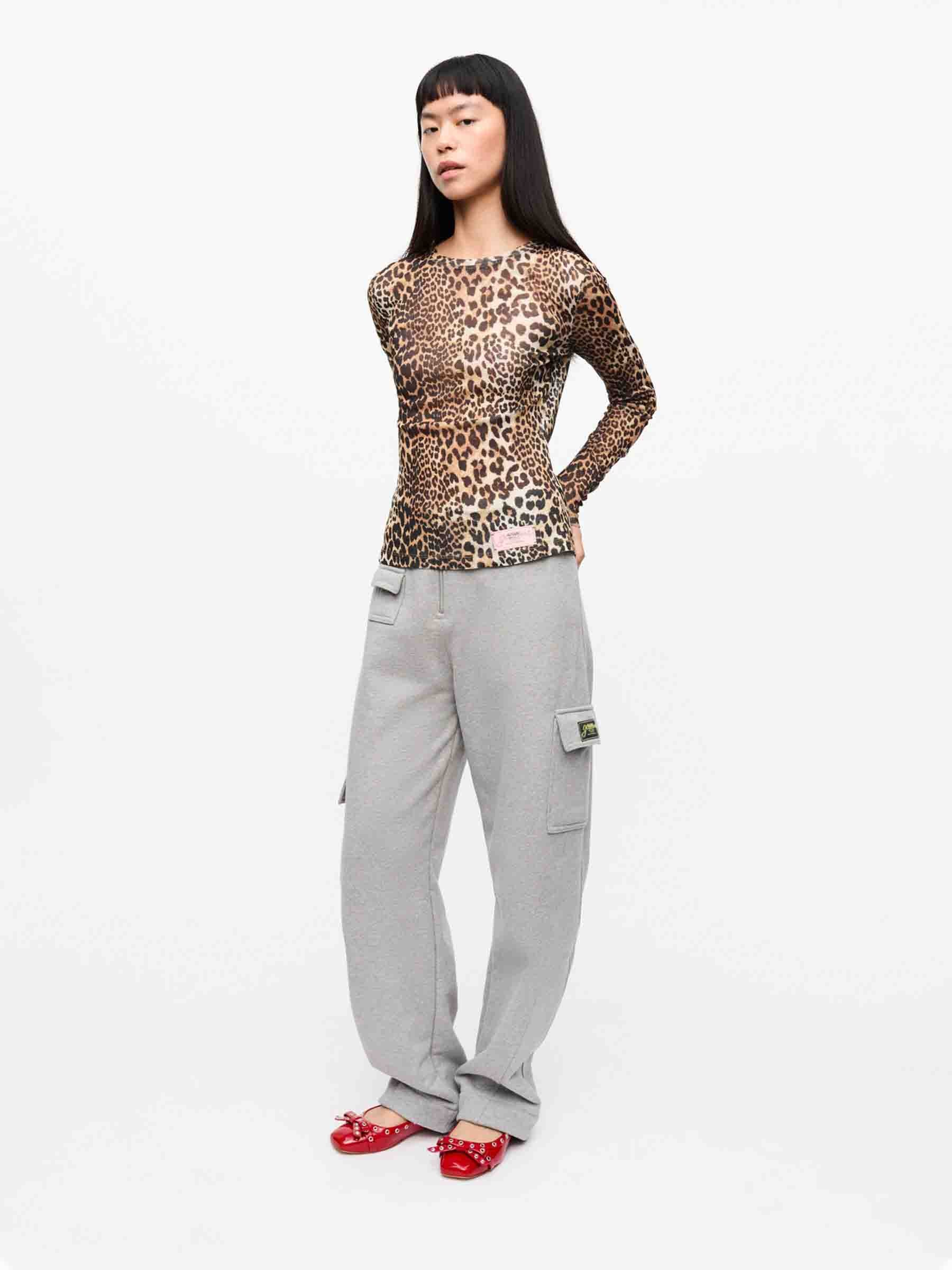 Ganni Mujer Barcelona Camiseta Mesh Estampado color Leopardo sku 703-002403 01 - Foto 2