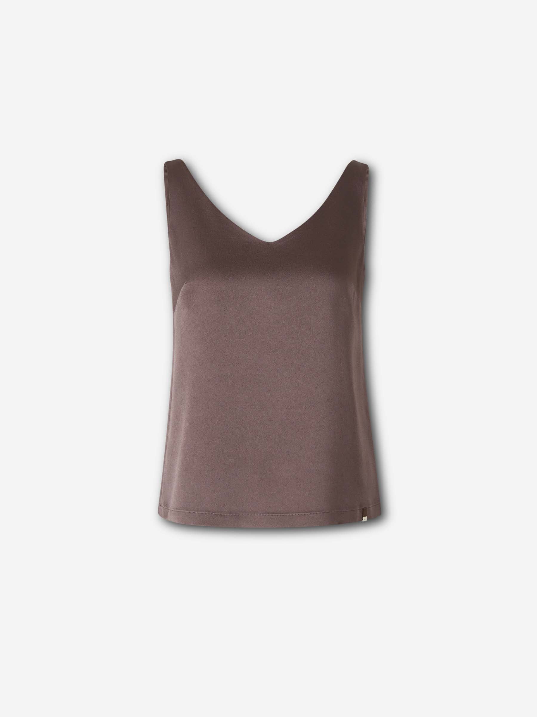 Herno Mujer Barcelona Top Satinado color Marrón sku 703-002420 01 - Foto 1