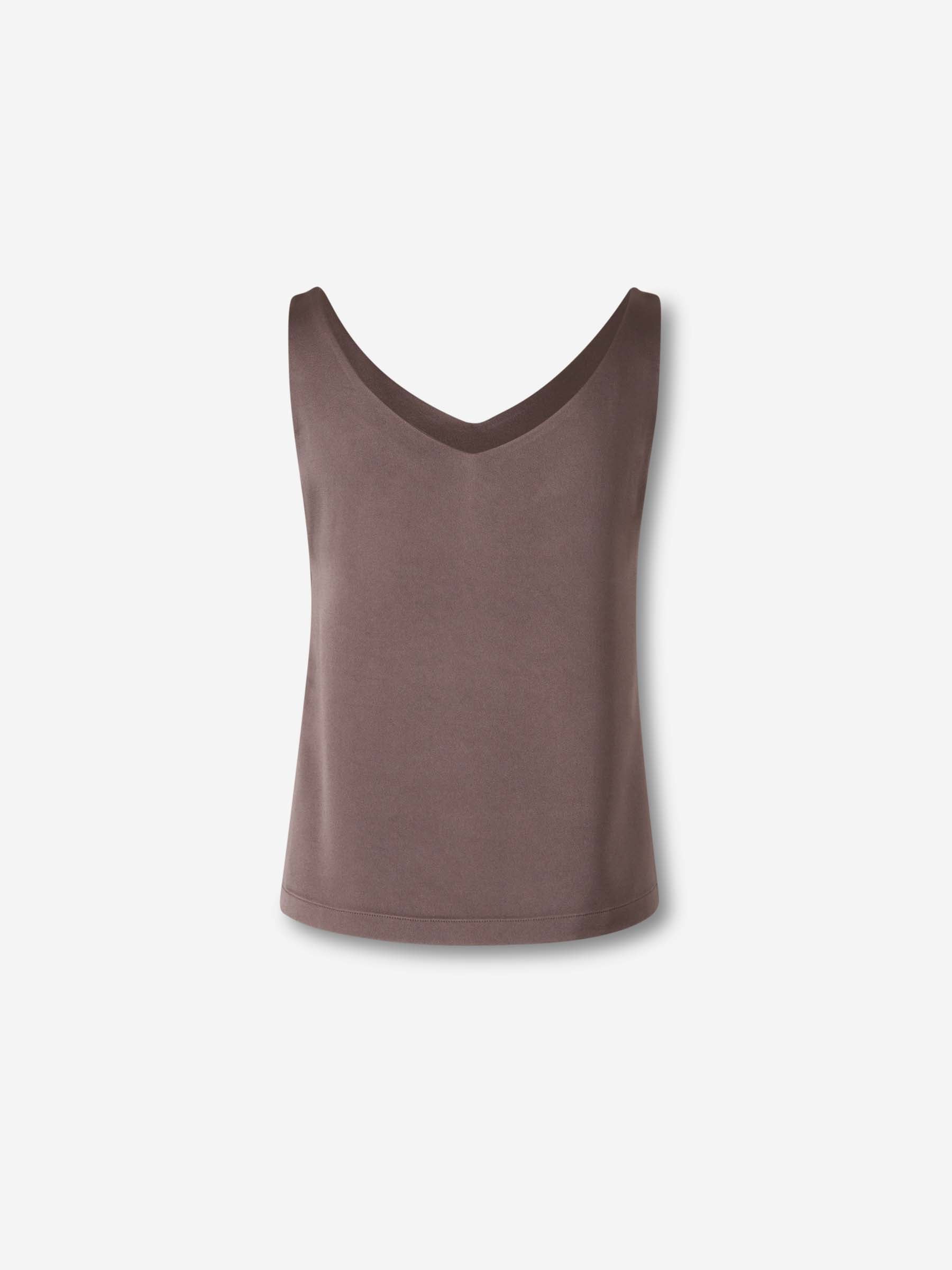 Herno Mujer Barcelona Top Satinado color Marrón sku 703-002420 01 - Foto 2