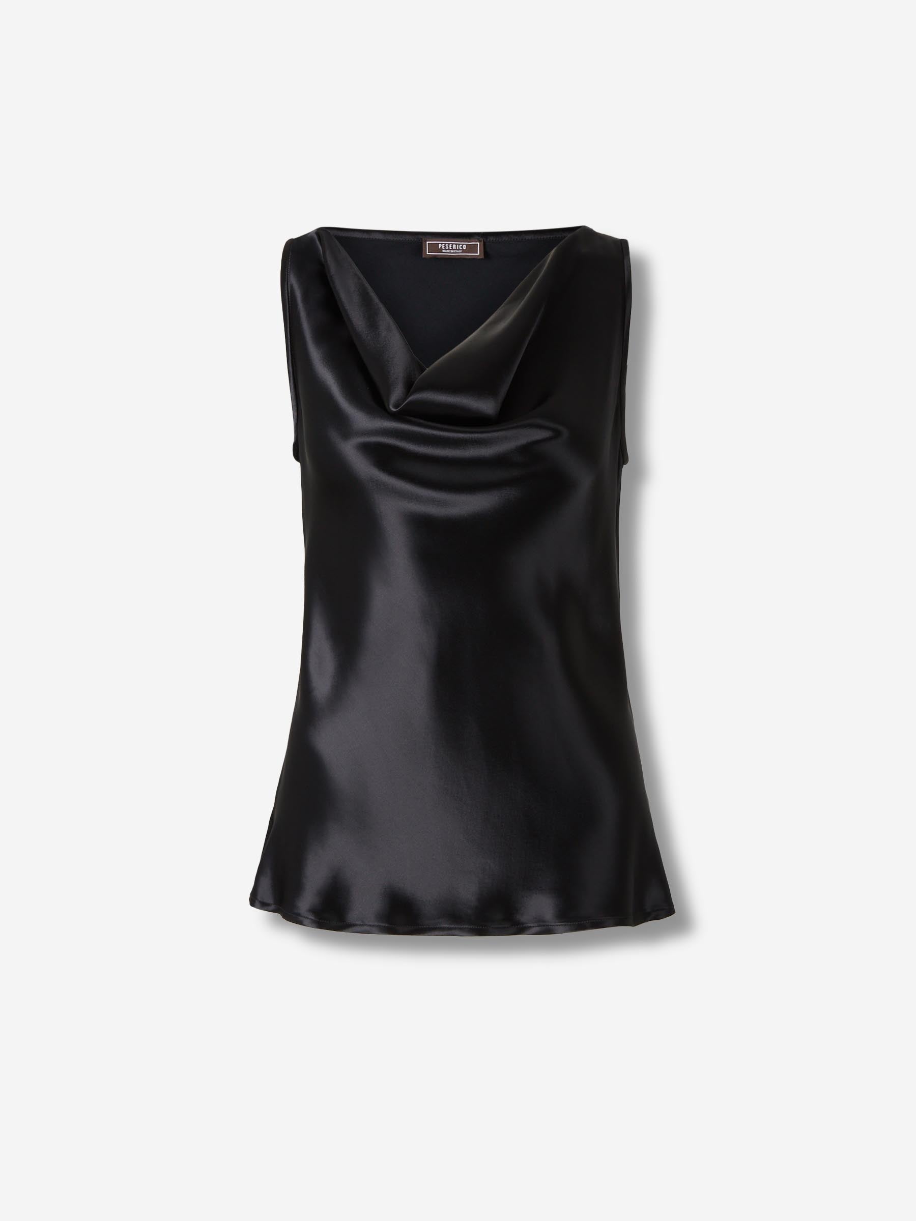 Peserico Mujer Barcelona Top Satinado color Negro sku 703-002426 01 - Foto 1