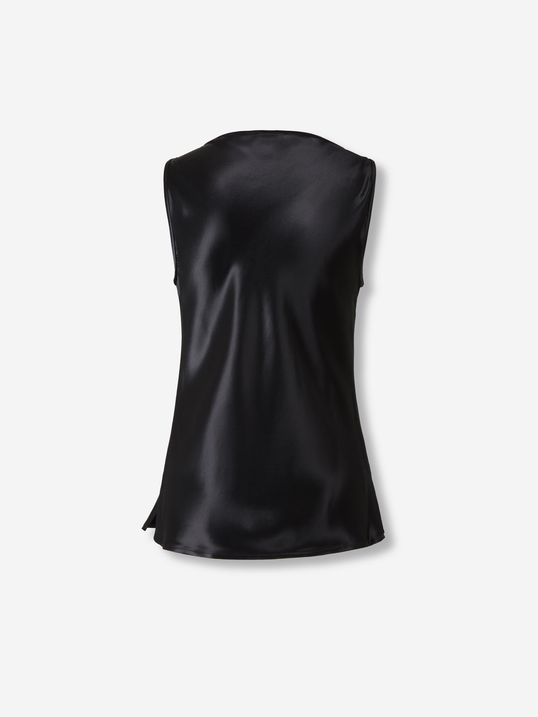 Peserico Mujer Barcelona Top Satinado color Negro sku 703-002426 01 - Foto 2