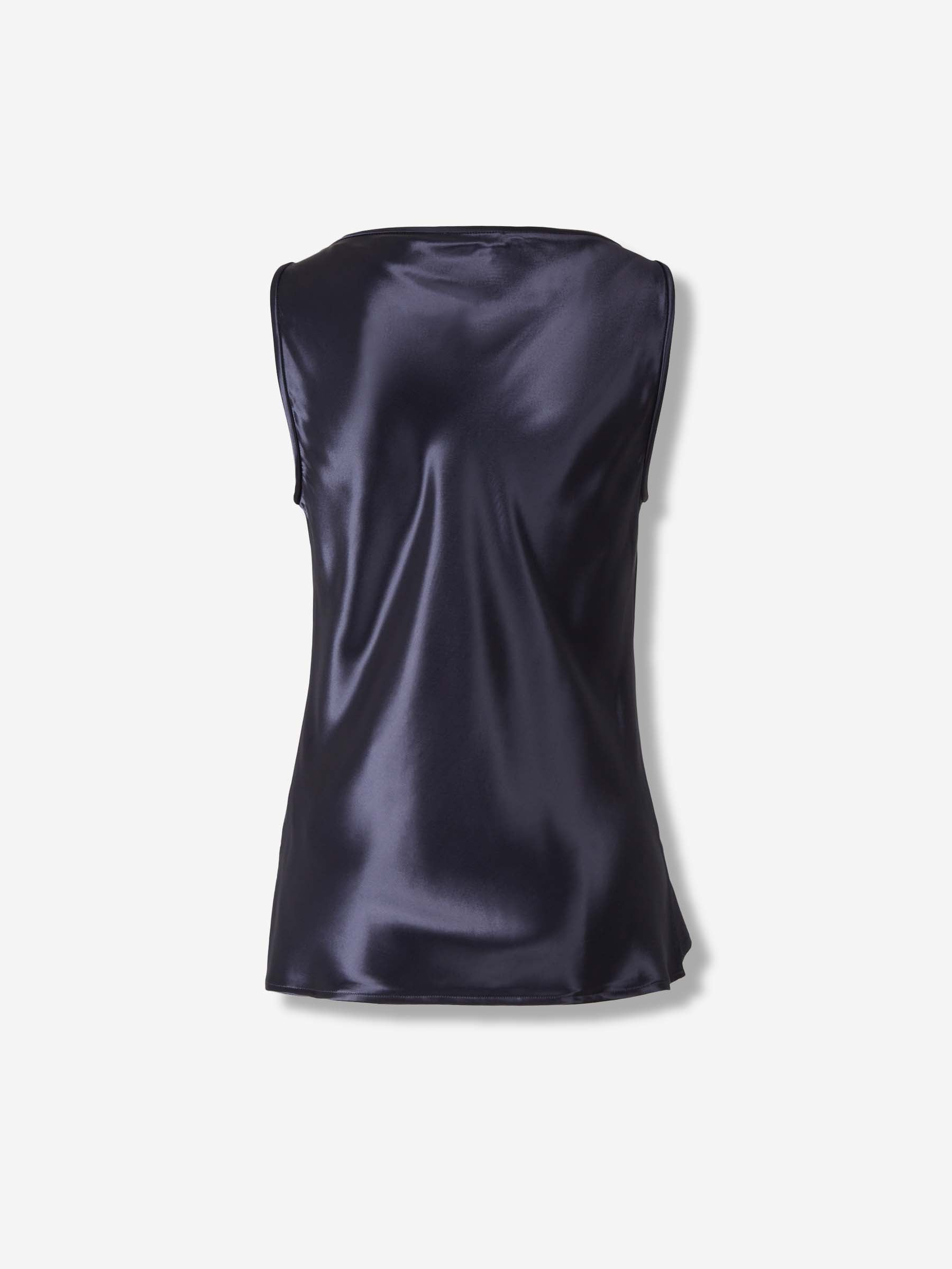 Peserico Mujer Barcelona Top Satinado color Azul Noche sku 703-002426 02 - Foto 2