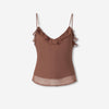 Staud Mujer Barcelona Top Volantes color Marrón sku 703-002432 01 - Foto 1