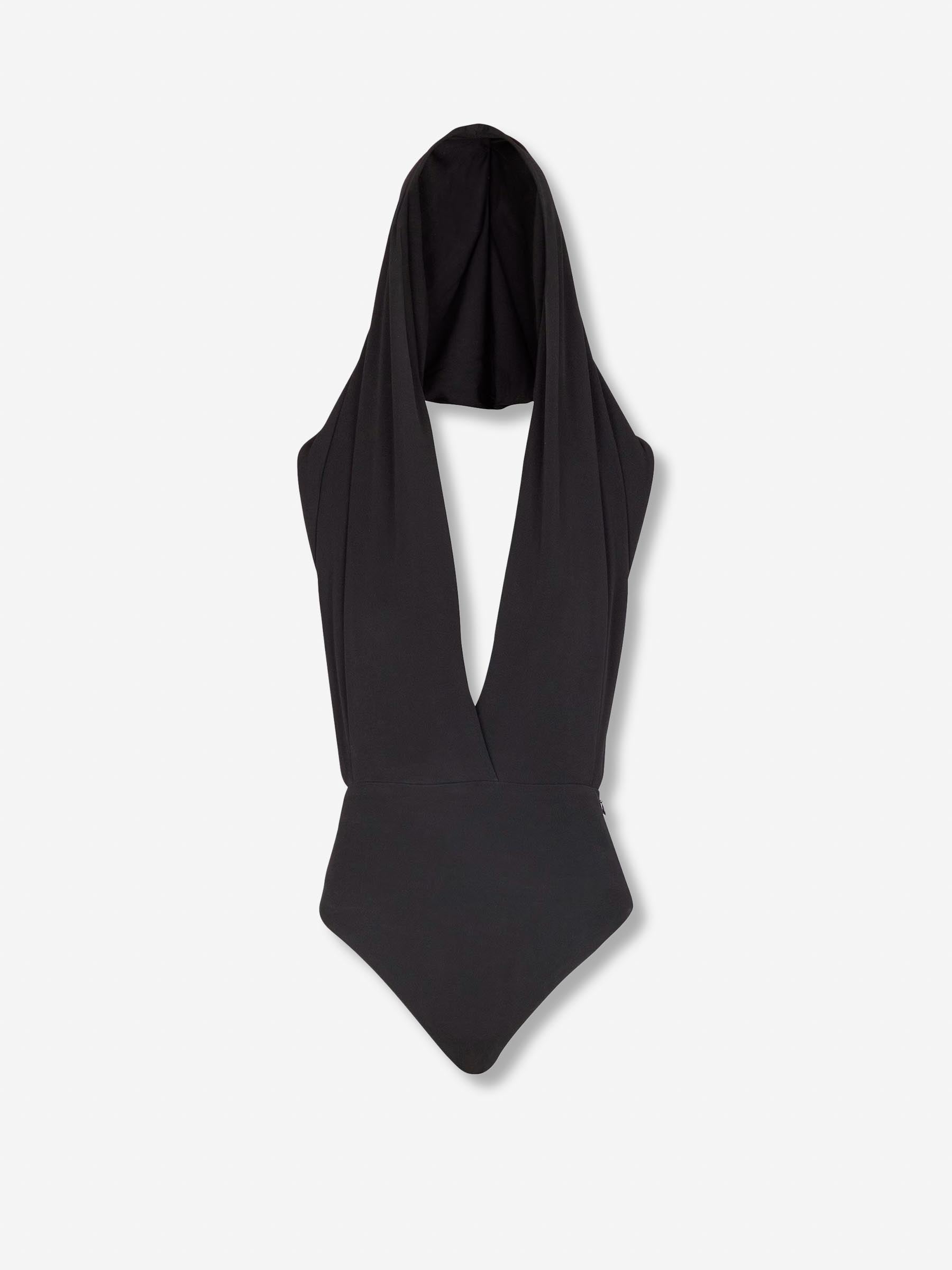 Balmain Mujer Barcelona Body Drapeado Capucha color Negro sku 703-002437 01 - Foto 1