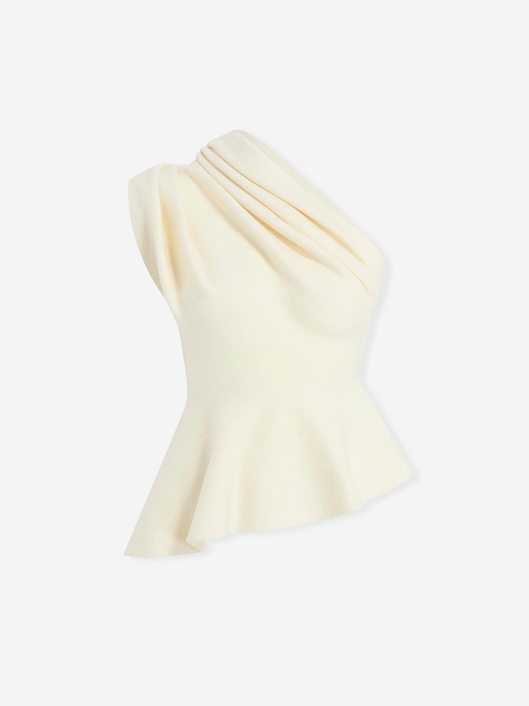 Khaite Mujer Barcelona Top Drapeado Aimee color Beige sku 703-002438 01 - Foto 1
