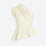 Khaite Mujer Barcelona Top Drapeado Aimee color Beige sku 703-002438 01 - Foto 1