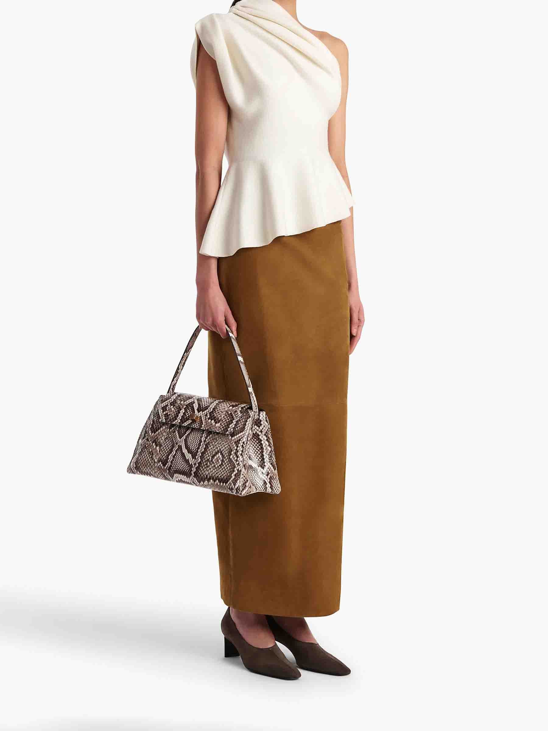 Khaite Mujer Barcelona Top Drapeado Aimee color Beige sku 703-002438 01 - Foto 2