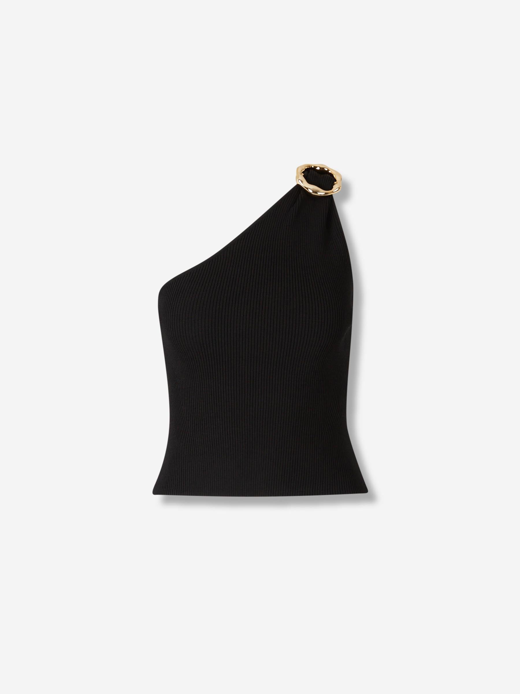 Simkhai Mujer Barcelona Top Asimétrico Canalé color Negro sku 703-002450 01 - Foto 1
