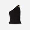 Simkhai Mujer Barcelona Top Asimétrico Canalé color Negro sku 703-002450 01 - Foto 1