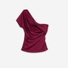 Simkhai Mujer Barcelona Top Drapeado Asimétrico color Burdeos sku 703-002458 01 - Foto 1