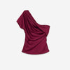 Simkhai Mujer Barcelona Top Drapeado Asimétrico color Burdeos sku 703-002458 01 - Foto 1