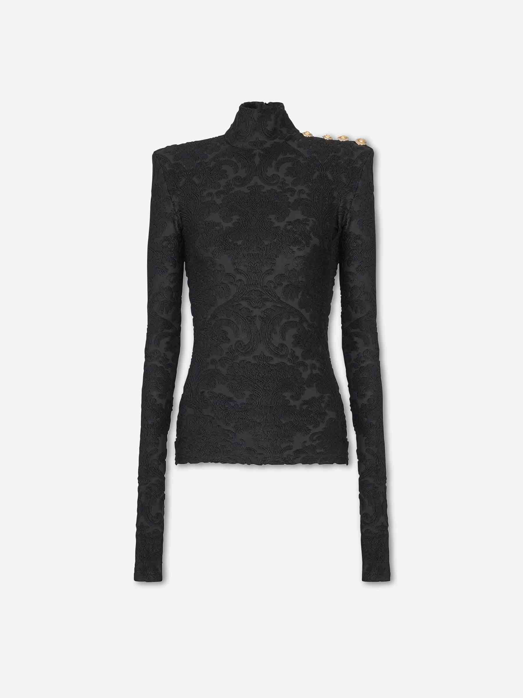 Balmain Mujer Barcelona Top Manga Larga color Negro sku 703-002459 01 - Foto 1