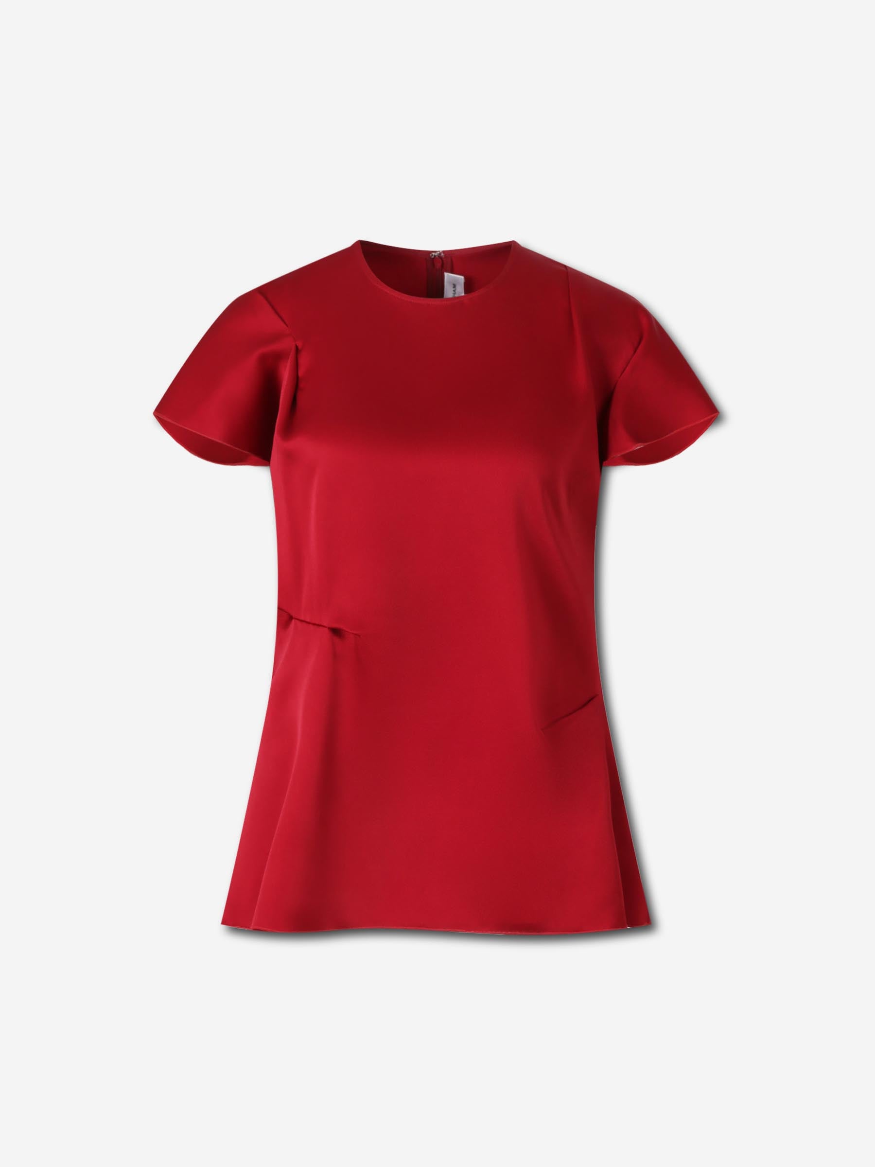 Victoria Beckham Mujer Barcelona Top Pliegues Satén color Rojo sku 703-002461 01 - Foto 1