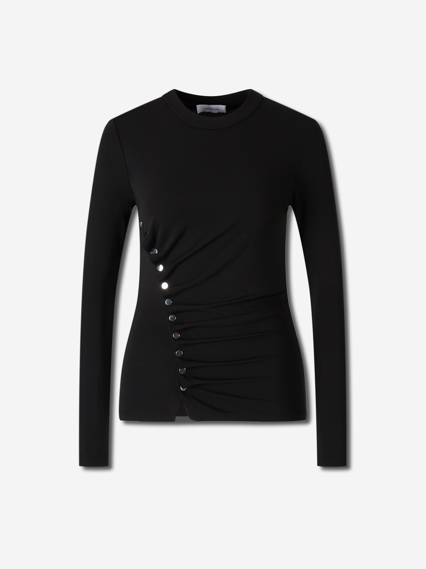 Rabanne Mujer Barcelona Jersey ajustado con botones color Negro sku 703-002462 01 - Foto 1