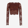 Rabanne Mujer Barcelona Top Cropped Encaje color Marrón sku 703-002465 01 - Foto 1