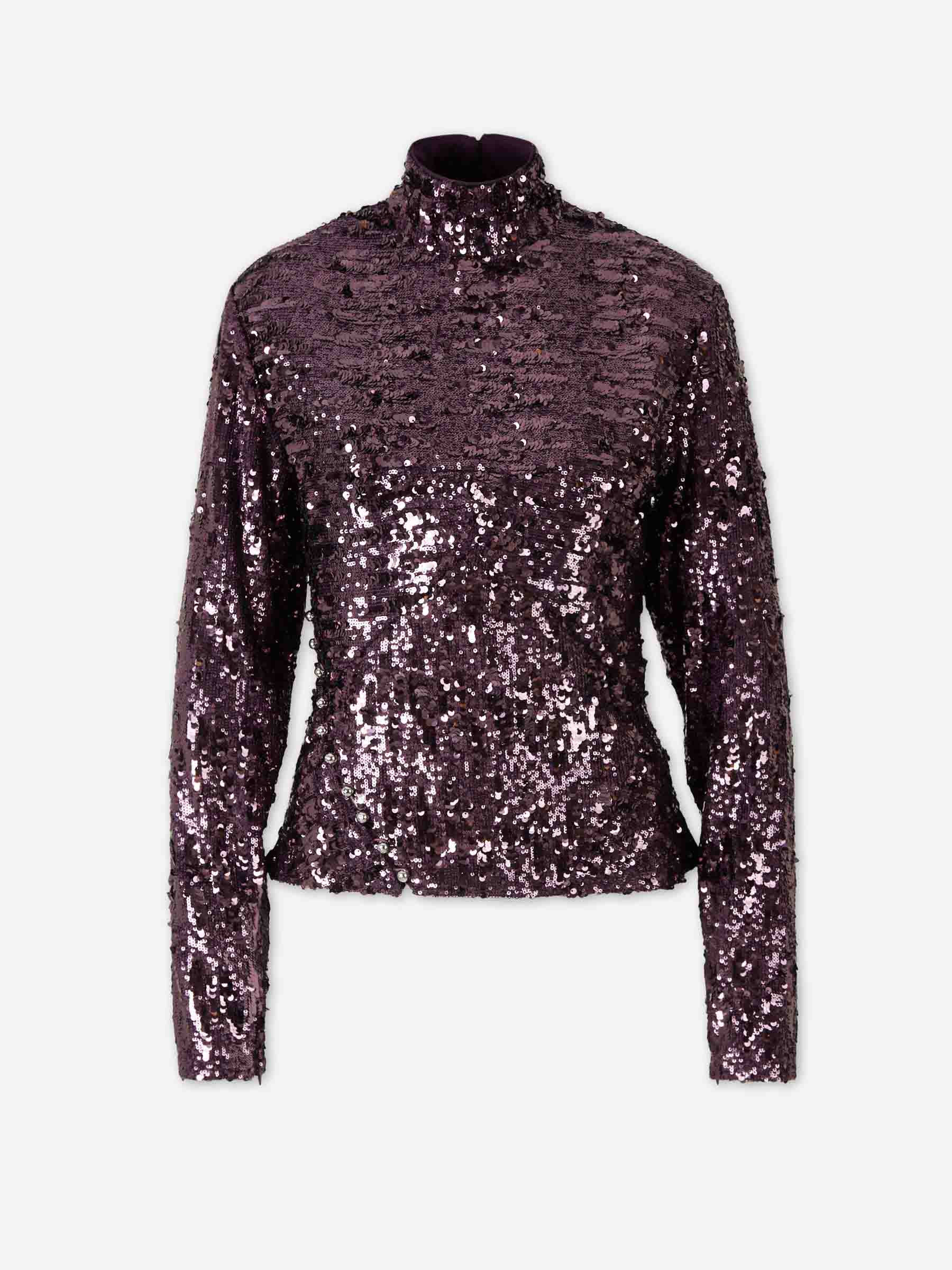 Rabanne Mujer Barcelona Top Sequin color Violeta sku 703-002466 01 - Foto 1