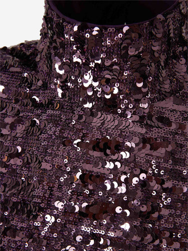 Rabanne Mujer Barcelona Top Sequin color Violeta sku 703-002466 01 - Foto 3