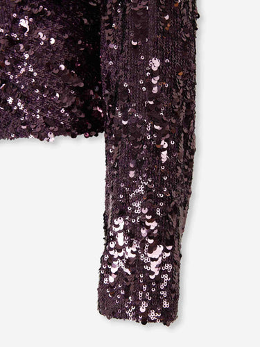Rabanne Mujer Barcelona Top Sequin color Violeta sku 703-002466 01 - Foto 5