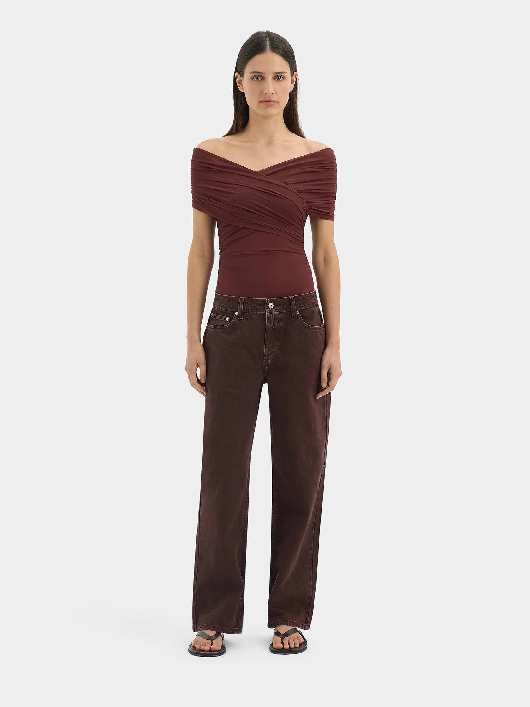 SIR. Mujer Barcelona Body Fruncido Jacques color Burdeos sku 703-002475 01 - Foto 1