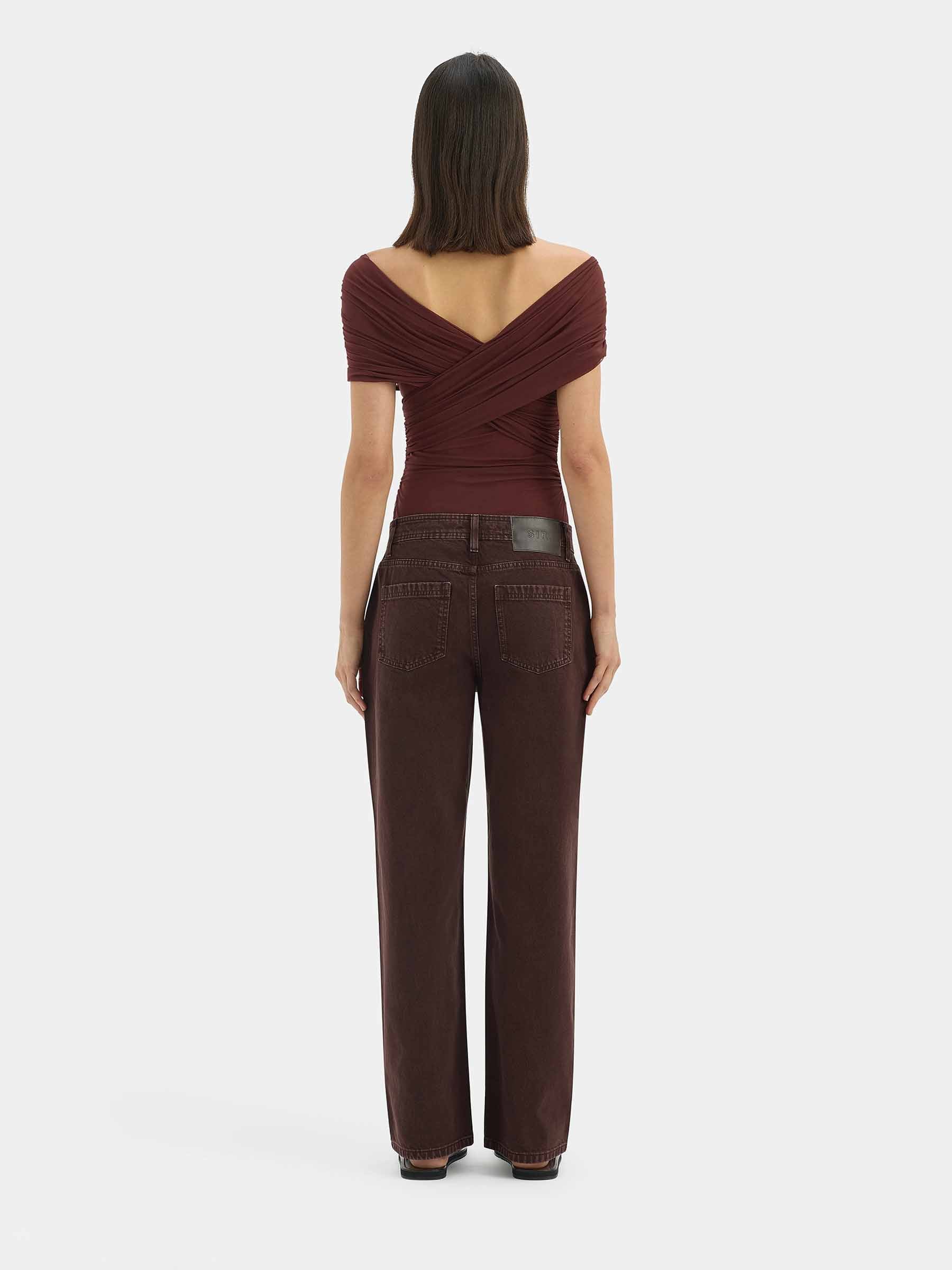 SIR. Mujer Barcelona Body Fruncido Jacques color Burdeos sku 703-002475 01 - Foto 2