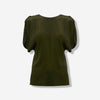 Victoria Beckham Mujer Barcelona Top Mangas Drapeadas color Verde Oscuro sku 703-002483 01 - Foto 1