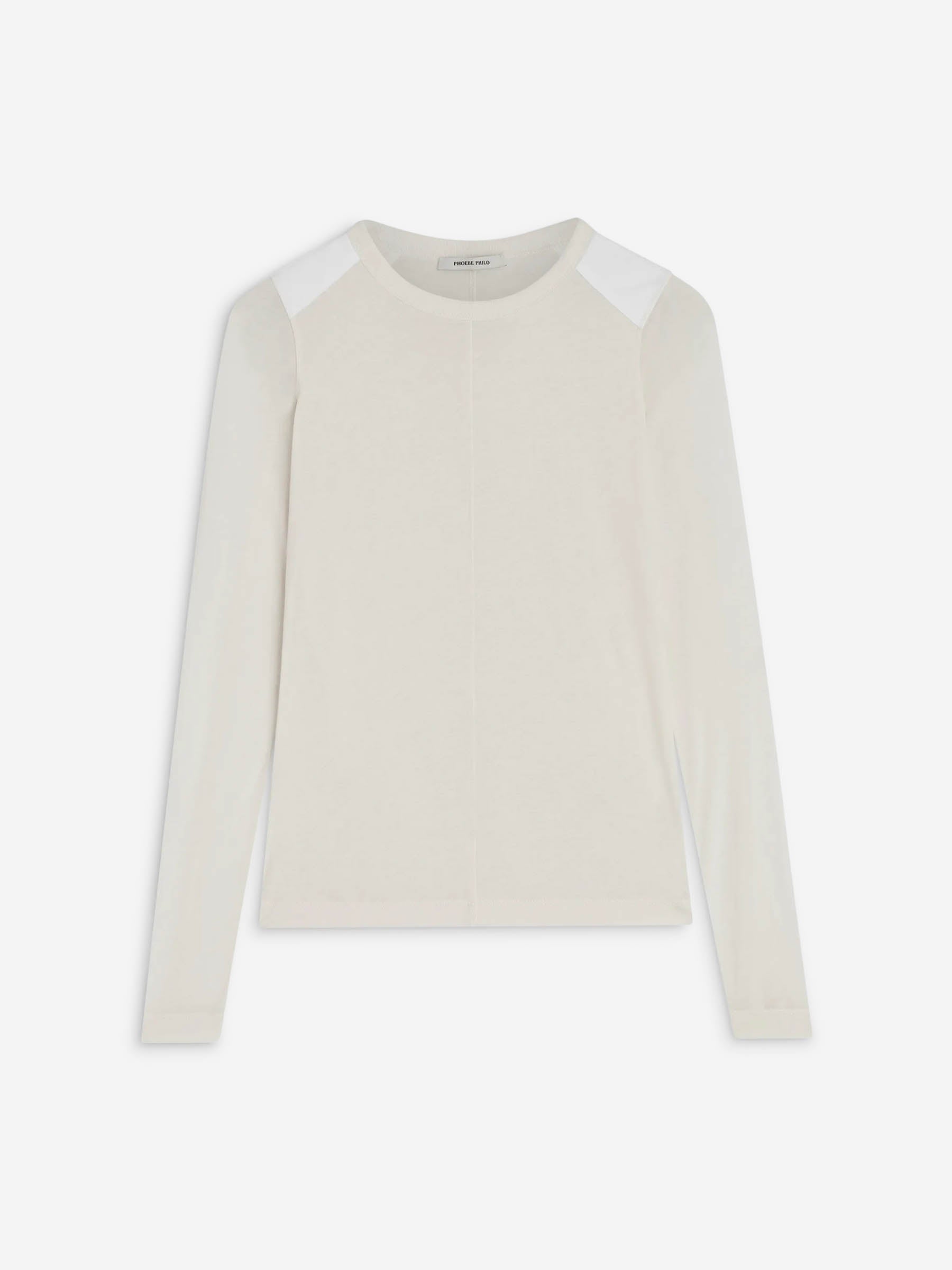 Phoebe Philo Mujer Barcelona Camiseta Cuello Redondo color Marfil sku 703-002485 02 - Foto 1
