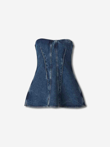 Agolde Mujer Barcelona Top Lara Corset color Azul Denim sku 703-002487 01 - Foto 1