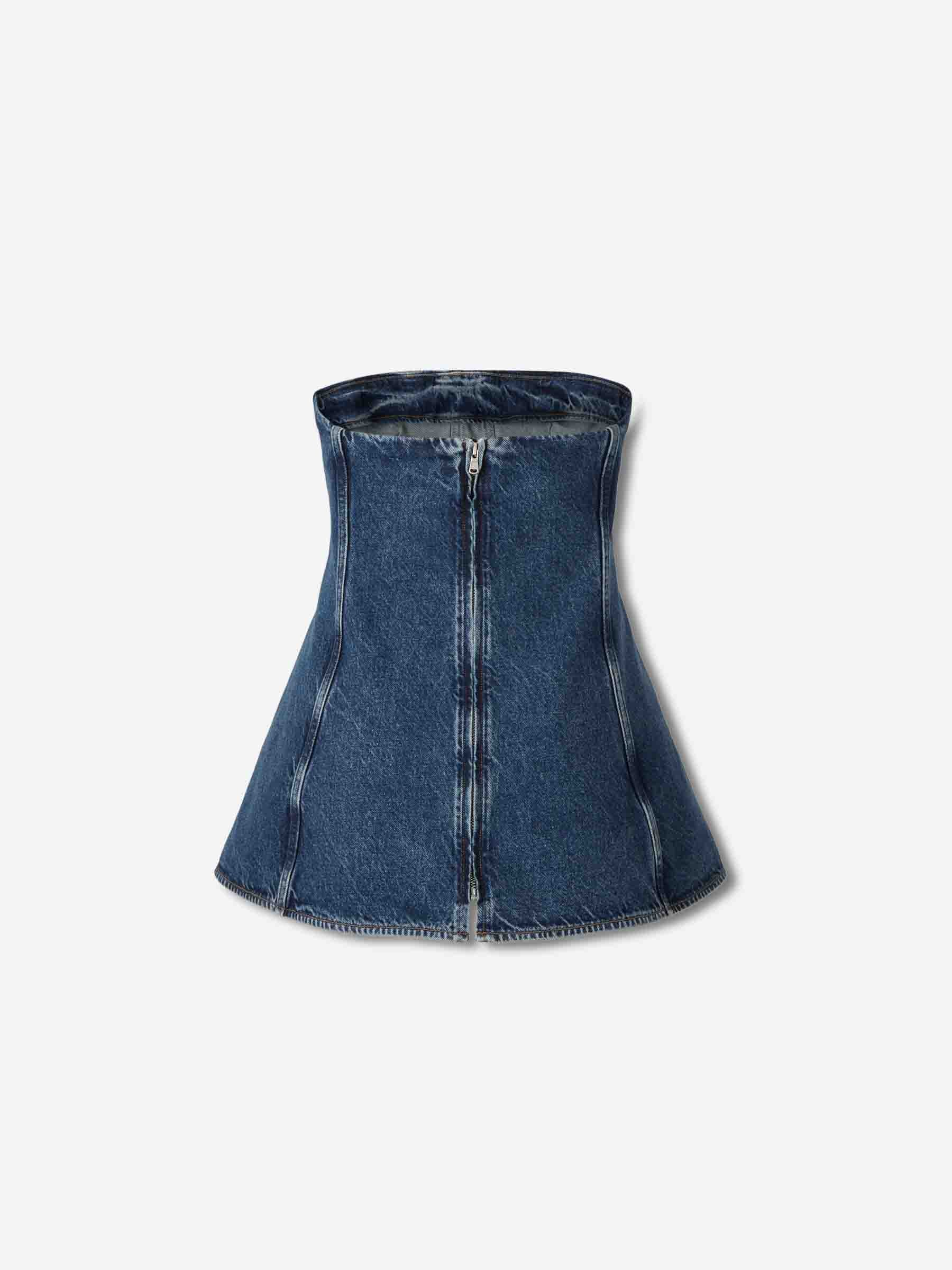 Agolde Mujer Barcelona Top Lara Corset color Azul Denim sku 703-002487 01 - Foto 2