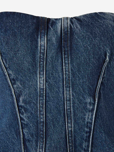 Agolde Mujer Barcelona Top Lara Corset color Azul Denim sku 703-002487 01 - Foto 3