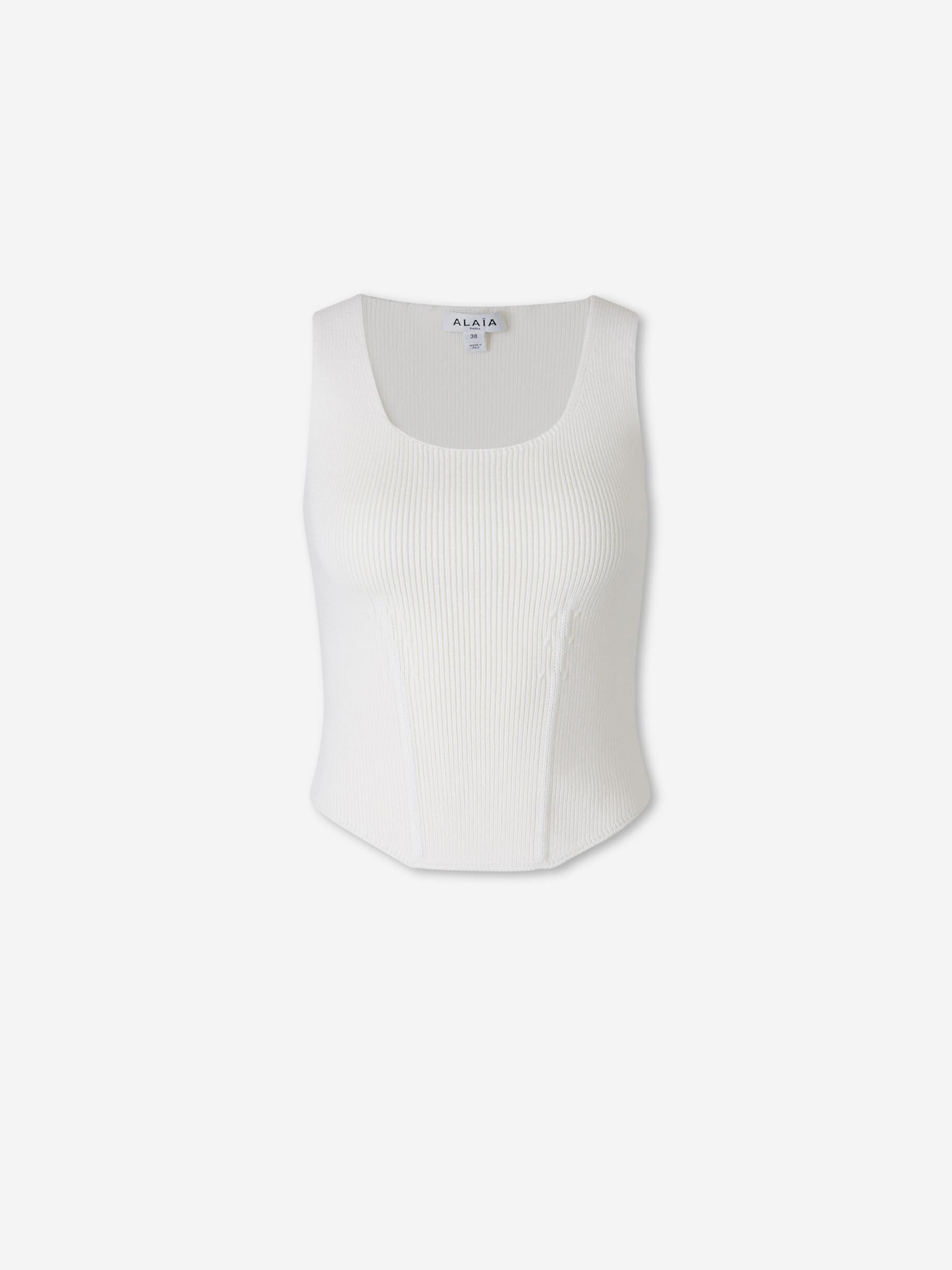 Alaïa Mujer Barcelona Top Corset color Blanco sku 703-002488 01 - Foto 1