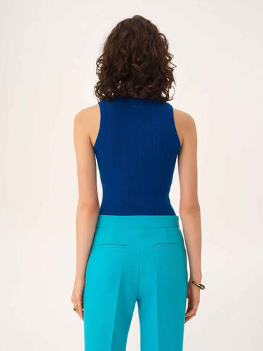 Chloé Mujer Barcelona Top Cuello Redondo color Azul Real sku 703-002489 01 - Foto 3