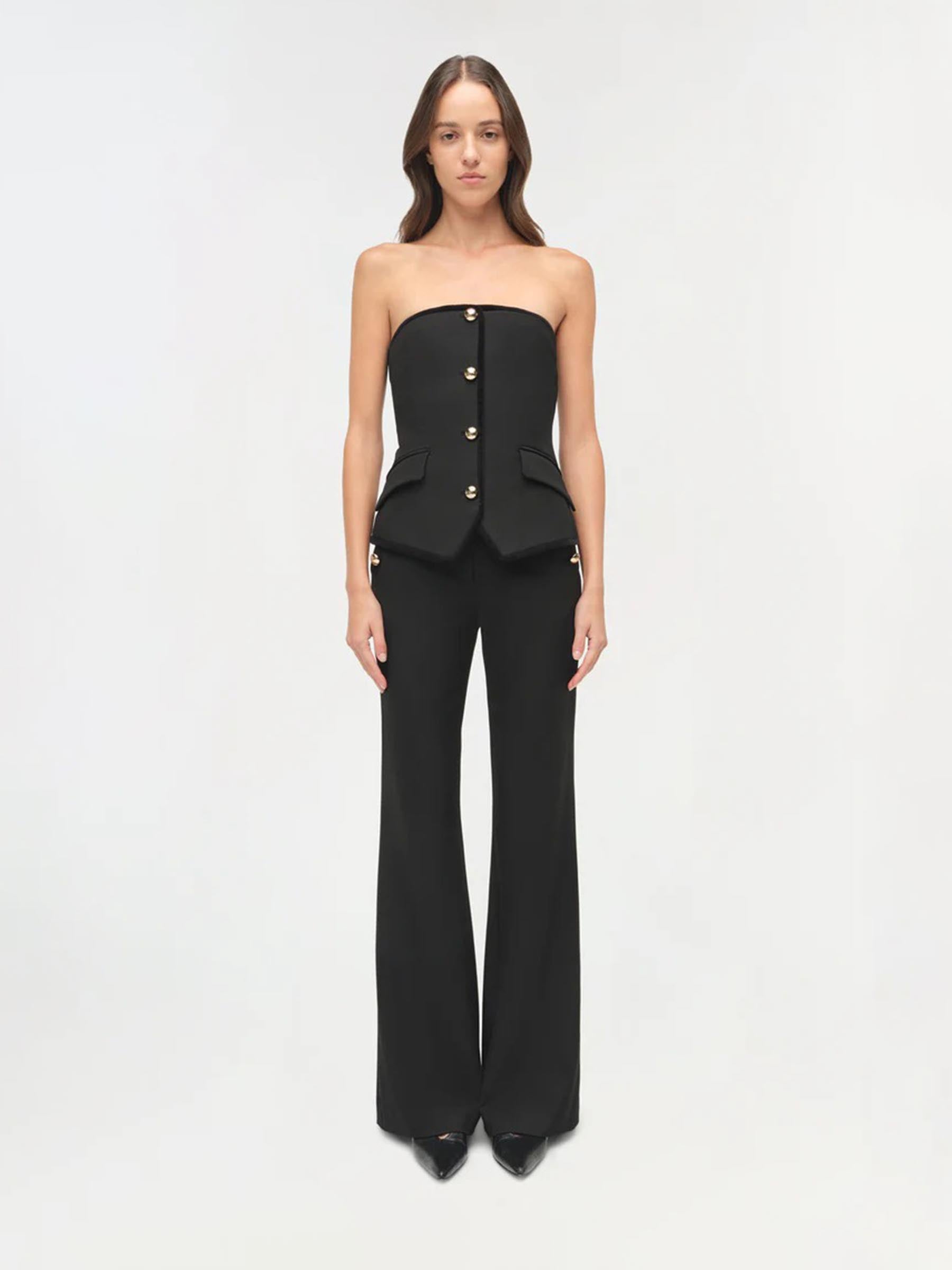 Simkhai Mujer Barcelona Top Bustier Cambrie color Negro sku 703-002490 01 - Foto 2