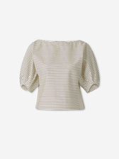 Staud Mujer Barcelona Top Didi Listado color Blanco Y Negro sku 703-002506 01 - Foto 1
