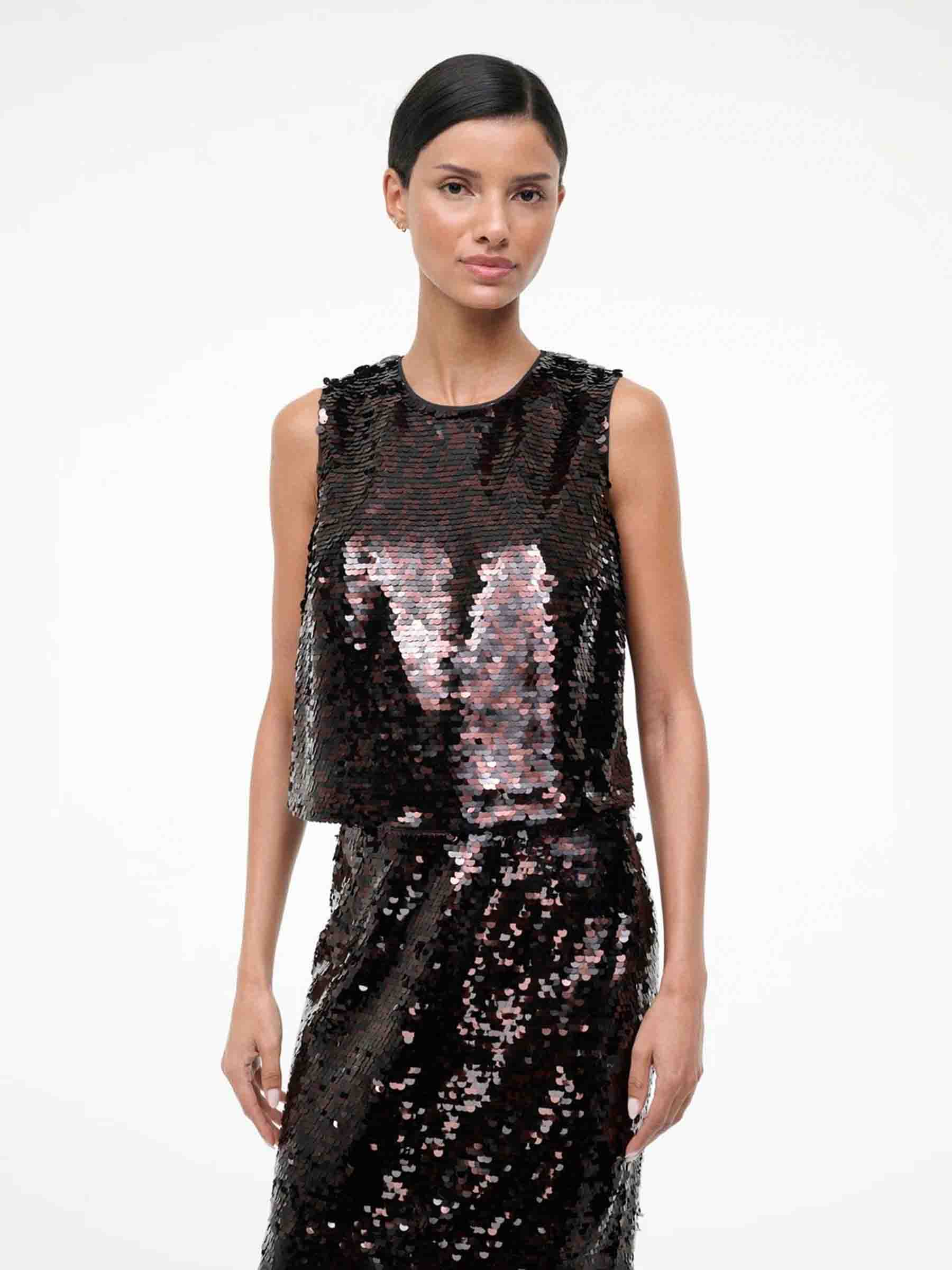 Staud Mujer Barcelona Top Seraphina color Marrón Oscuro sku 703-002507 01 - Foto 2