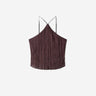 Staud Mujer Barcelona Top Akari Plisse color Marrón Oscuro sku 703-002508 01 - Foto 1