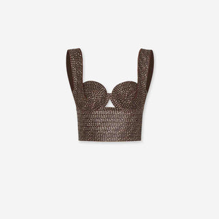 Andres Otalora Mujer Barcelona Top Tabacco color Marrón Oscuro sku 703-002509 01 - Foto 1